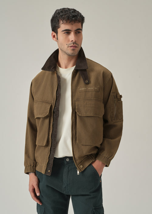 Brown Multi-Pocket Jacket