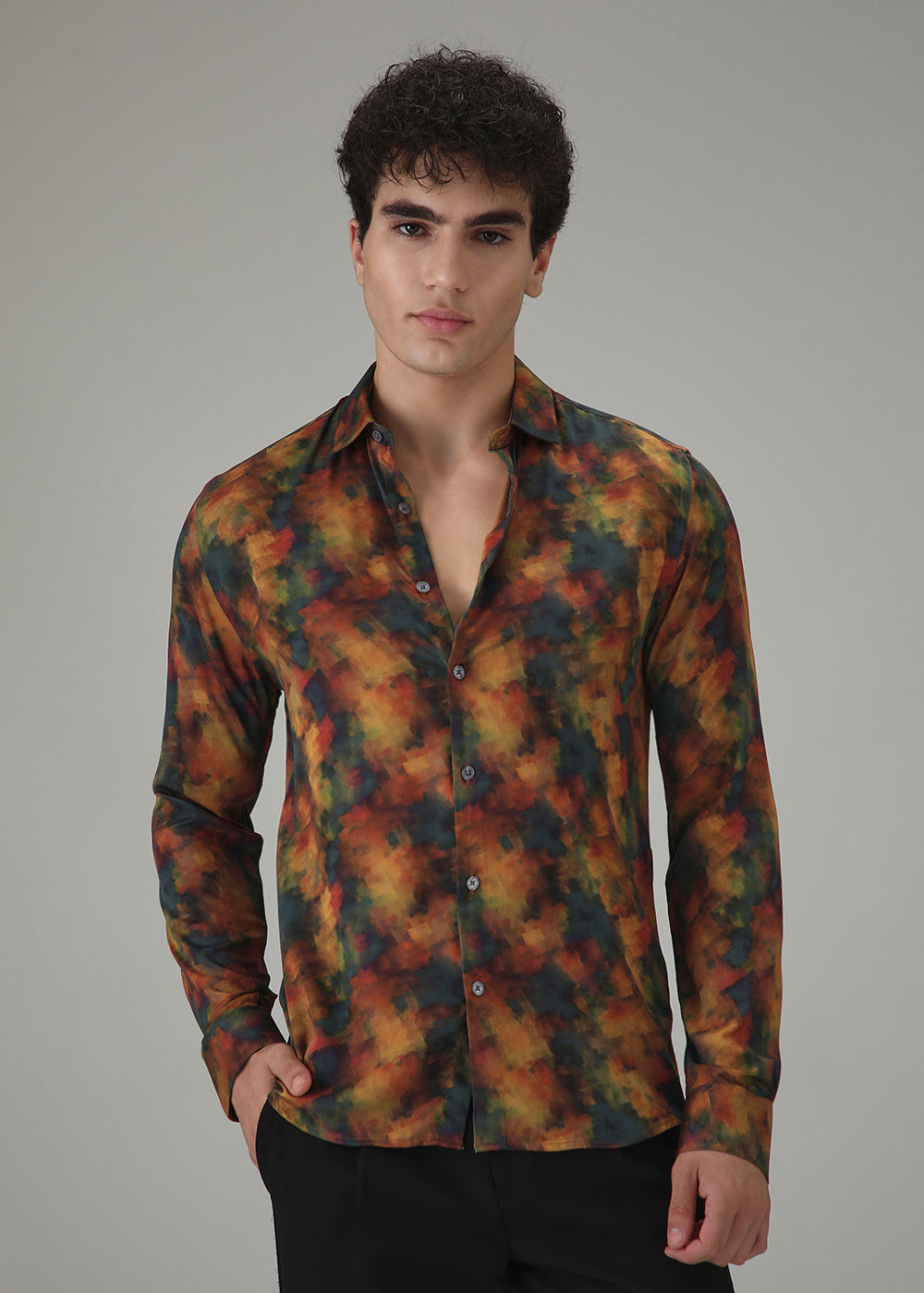 Multi Colour Abstract Printed Shirt