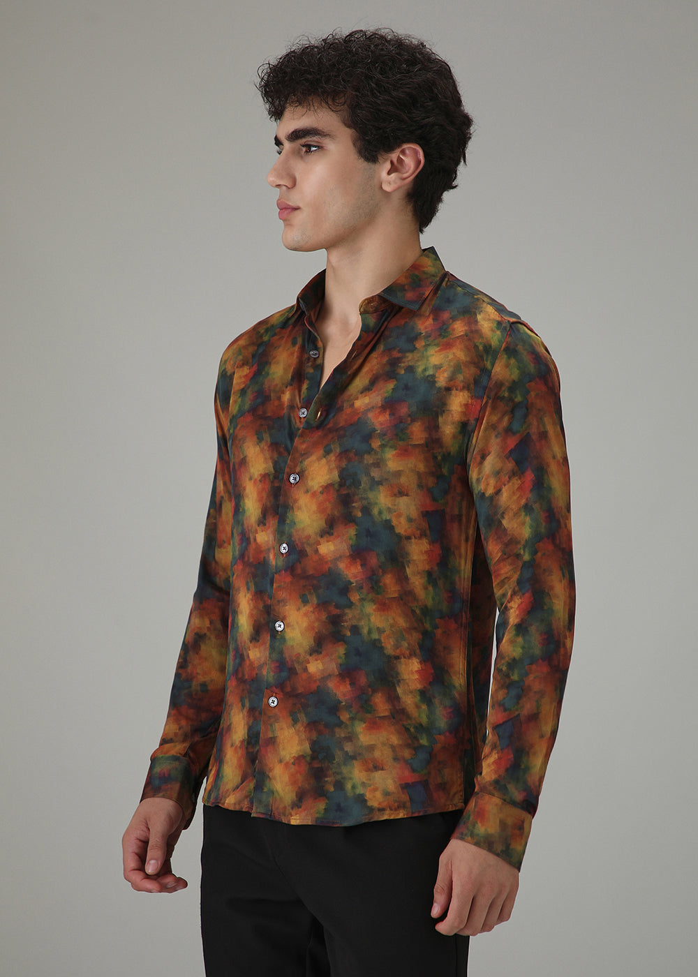 Multi Colour Abstract Printed Shirt