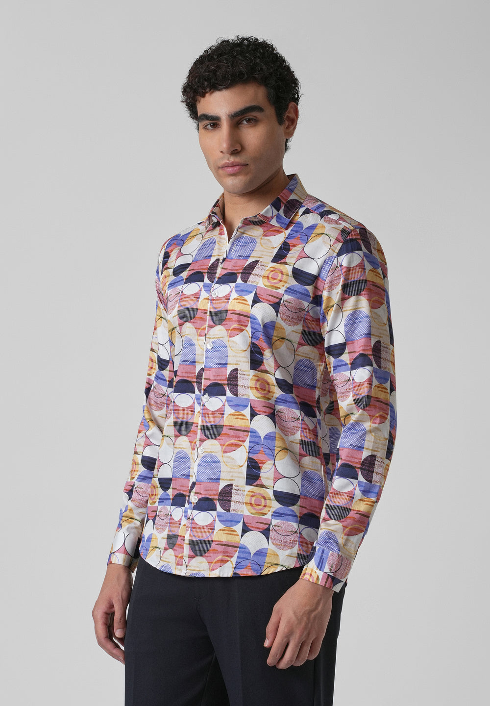 Multi Geometric Print Shirt