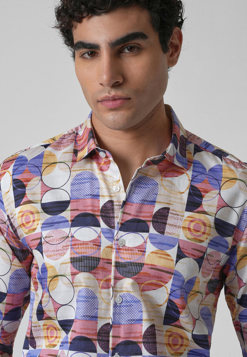 Multi Geometric Print Shirt