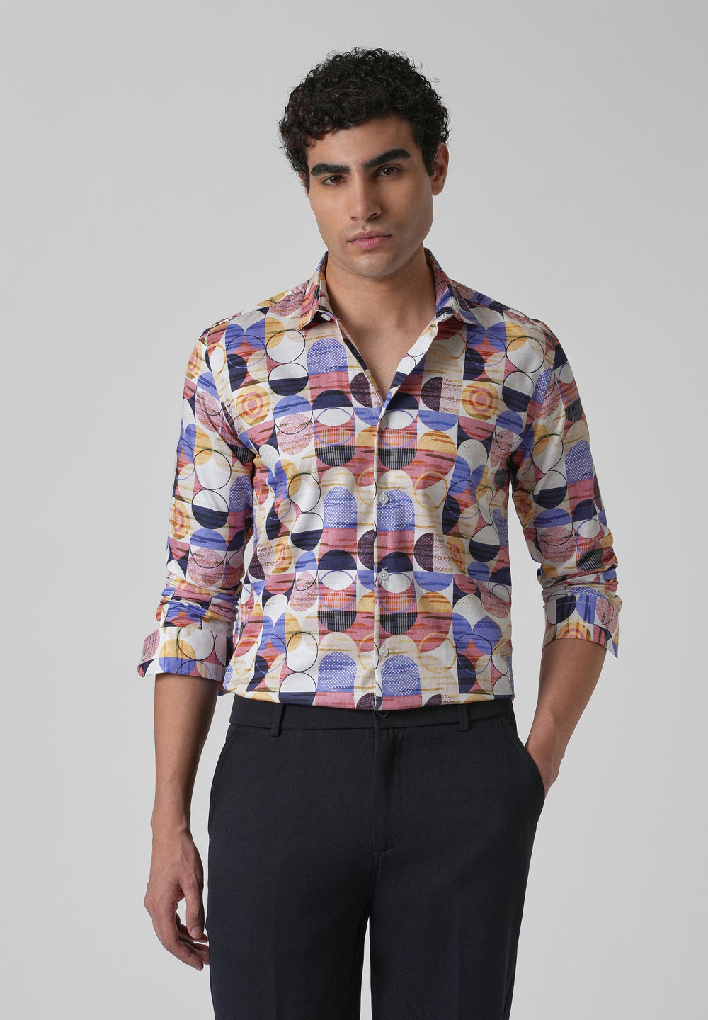 Multi Geometric Print Shirt
