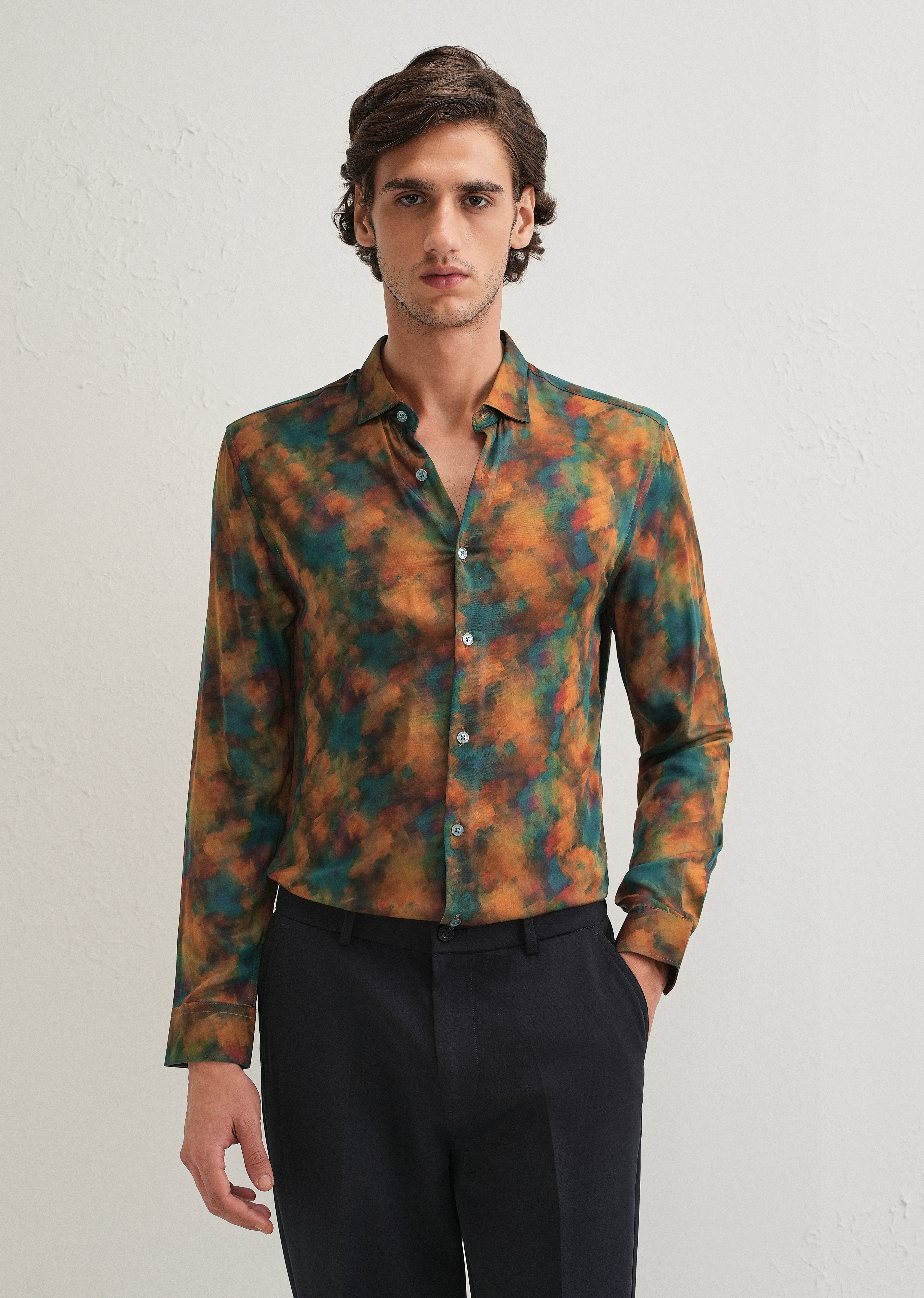 Multi Colour Abstract Printed Shirt