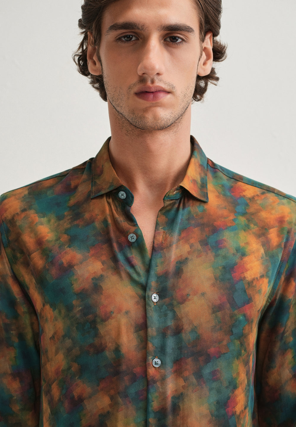 Multi Colour Abstract Printed Shirt