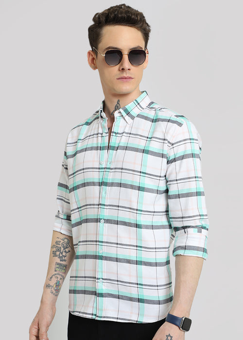 Multi Plaid Oxford Cotton Check Shirt