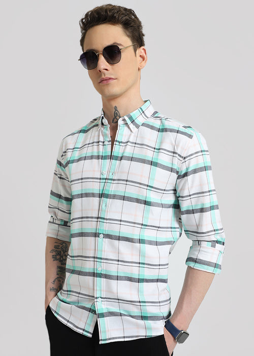 Multi Plaid Oxford Cotton Check Shirt