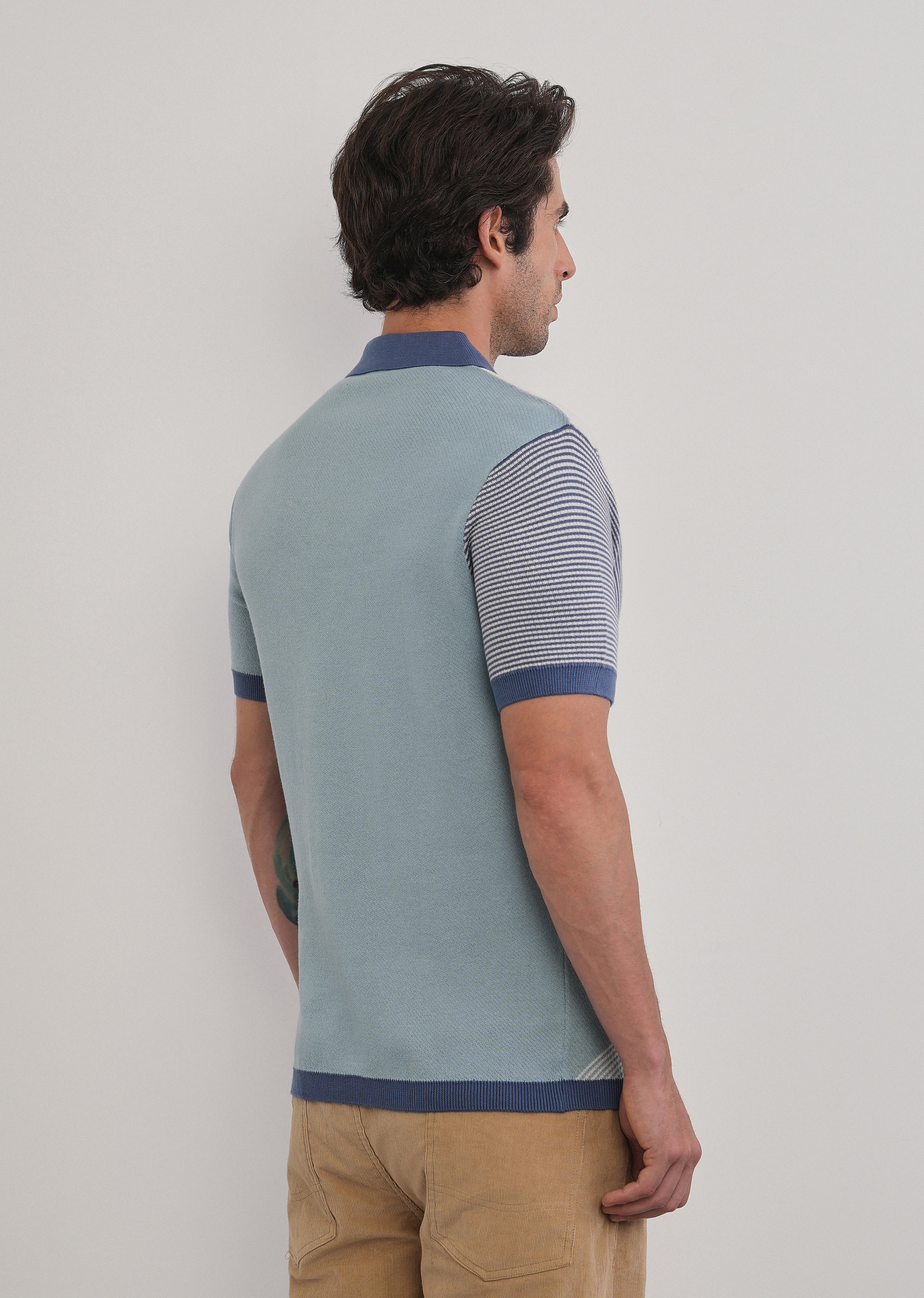 Cotton Multicolour Knitted Polo