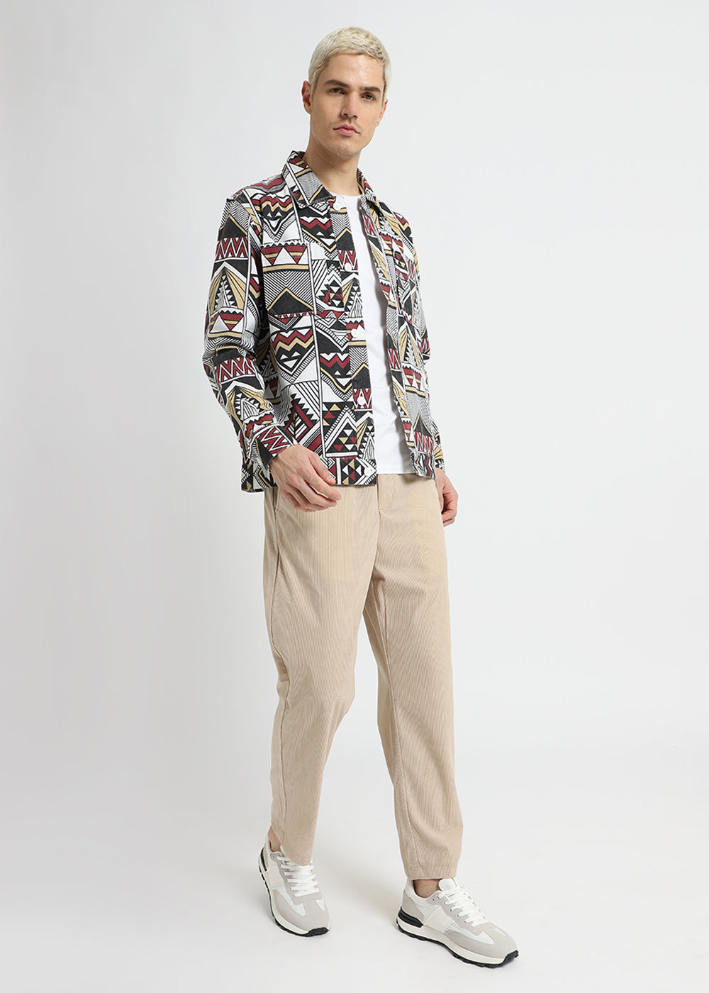 Triangle Print Summer Jacket