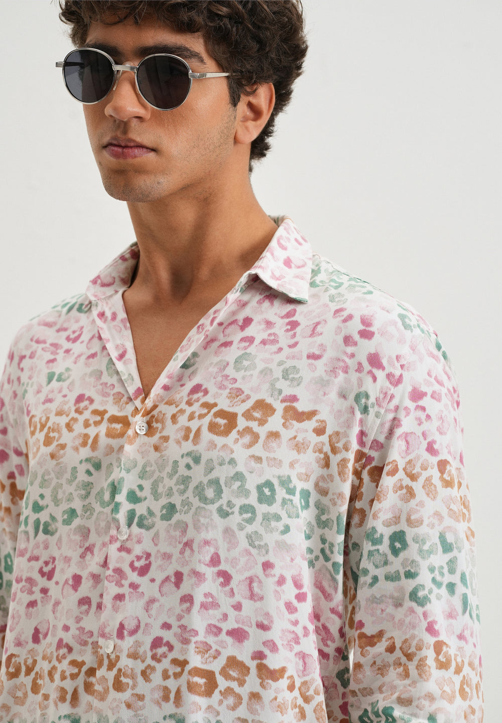 Multi coloured Panthera Print Full sleeve shirt