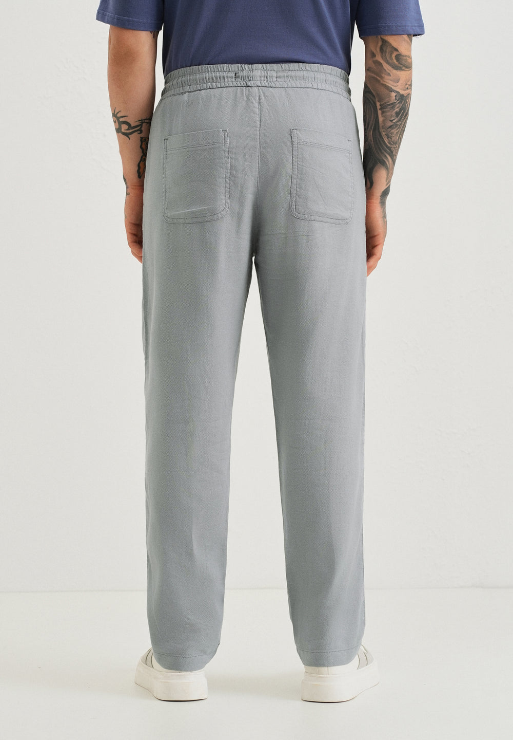 Mystic Blue Textured Pants