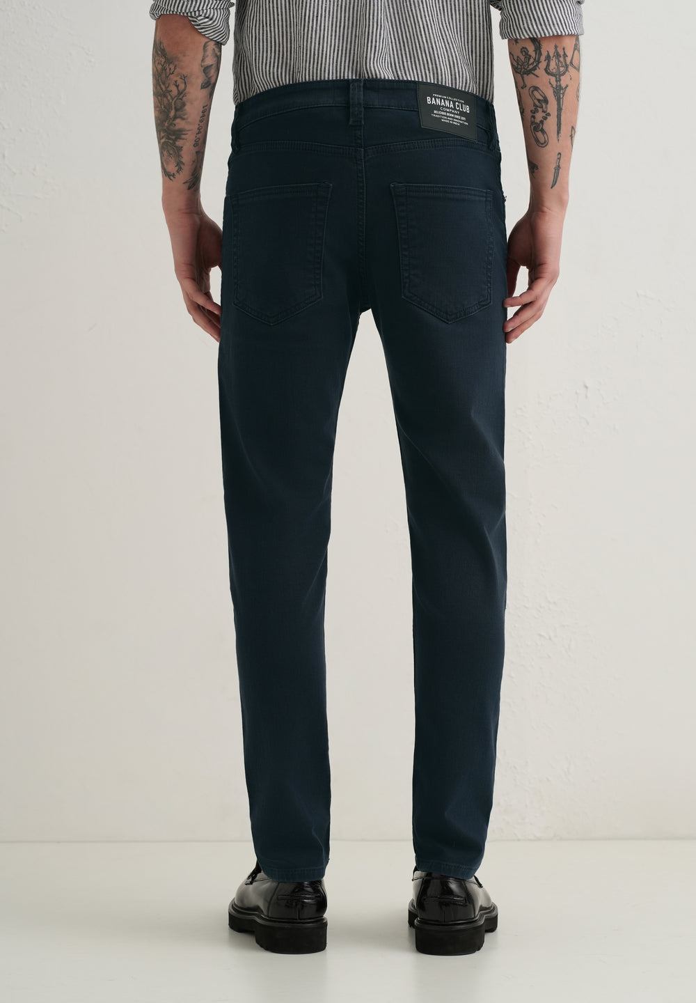 Navy Blue Ankle Slim Fit Denim