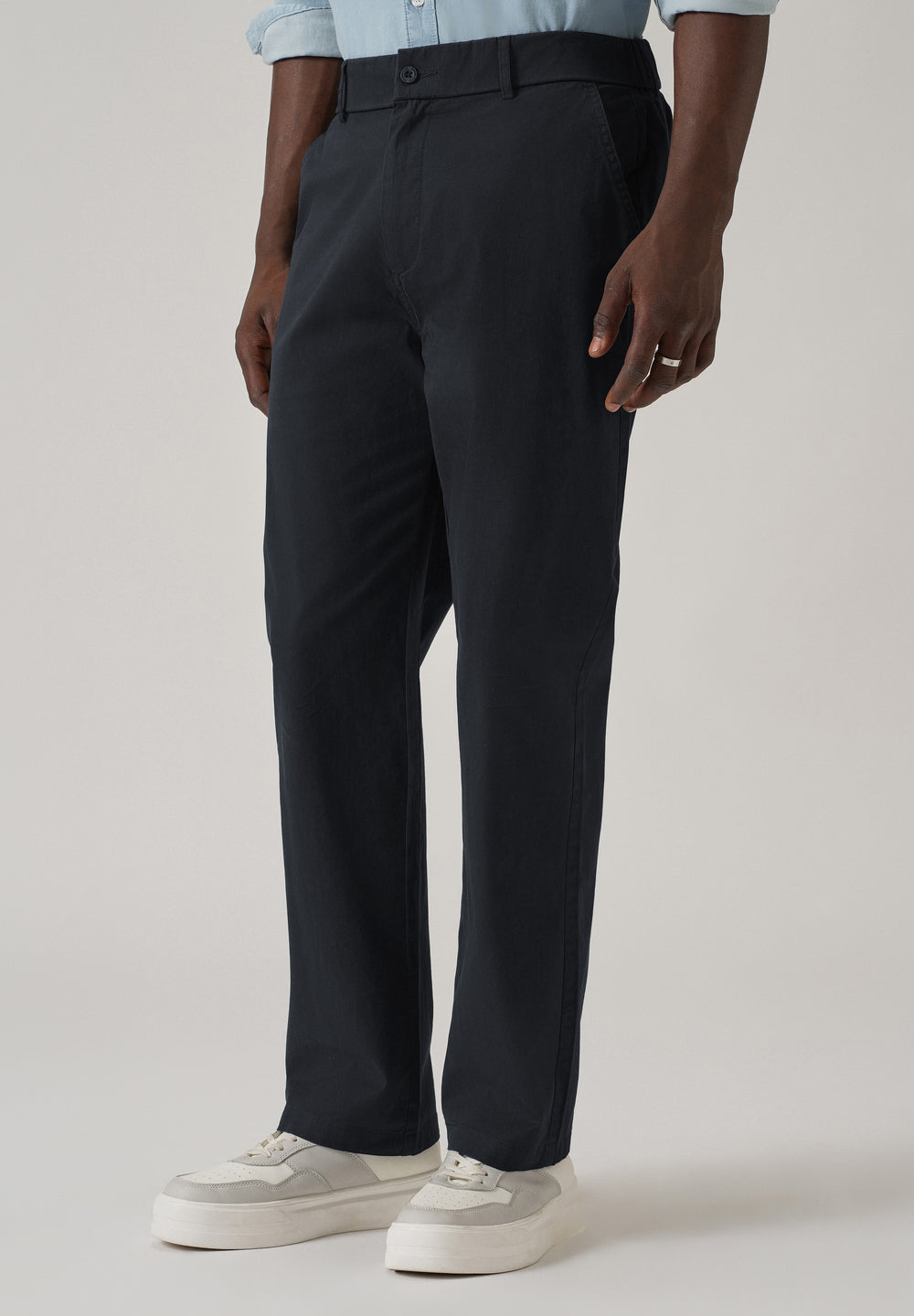 Baggy Fit Navy Blue Chinos