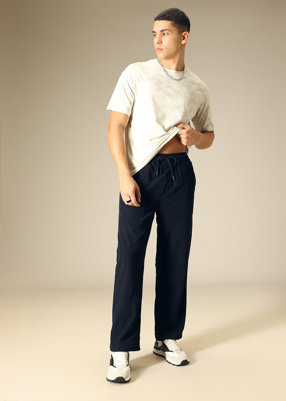 Navy Blue Corduroy Pant