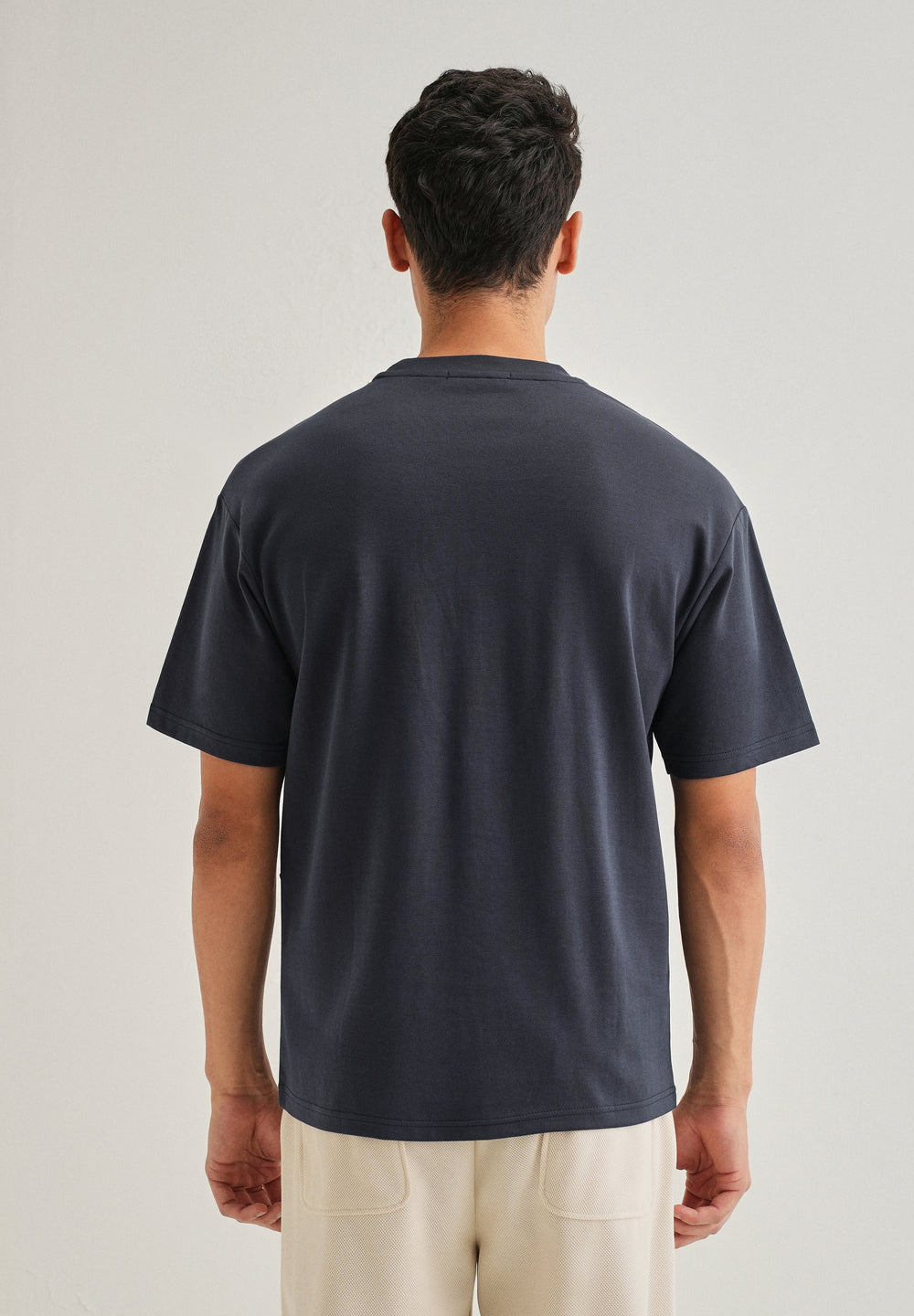 Navy Blue Cut & Sew Oversized T-shirt