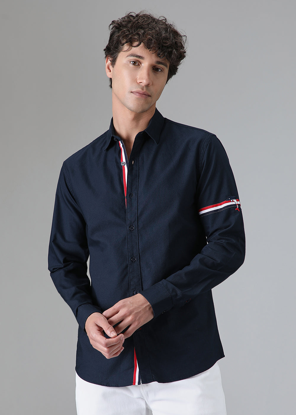 Navy Blue Dolphin Oxford Shirt