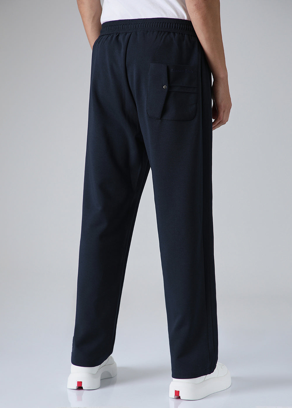 Navy Blue Drawstring Korean Pant