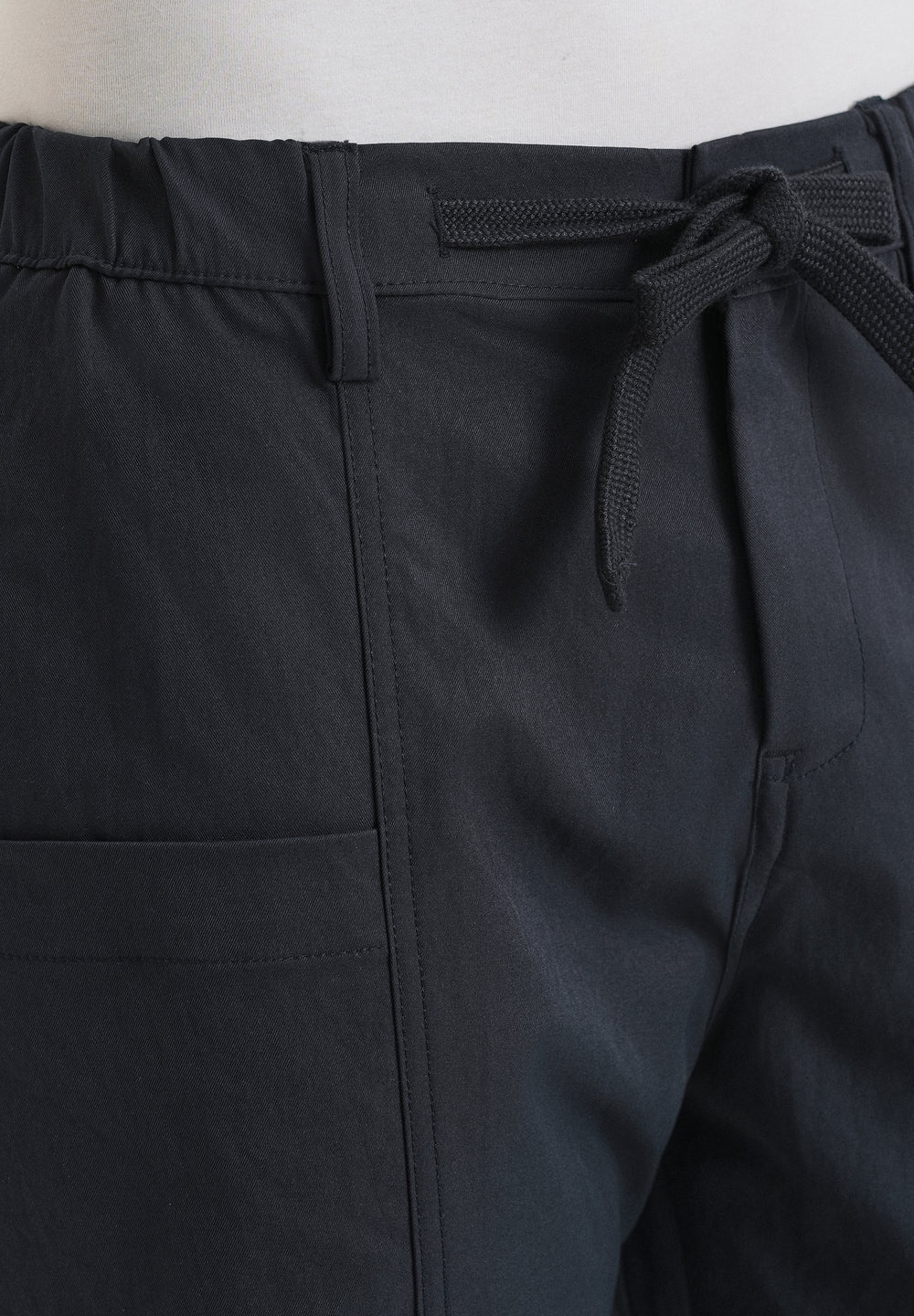 Navy Blue Drawstring Panel Cargo