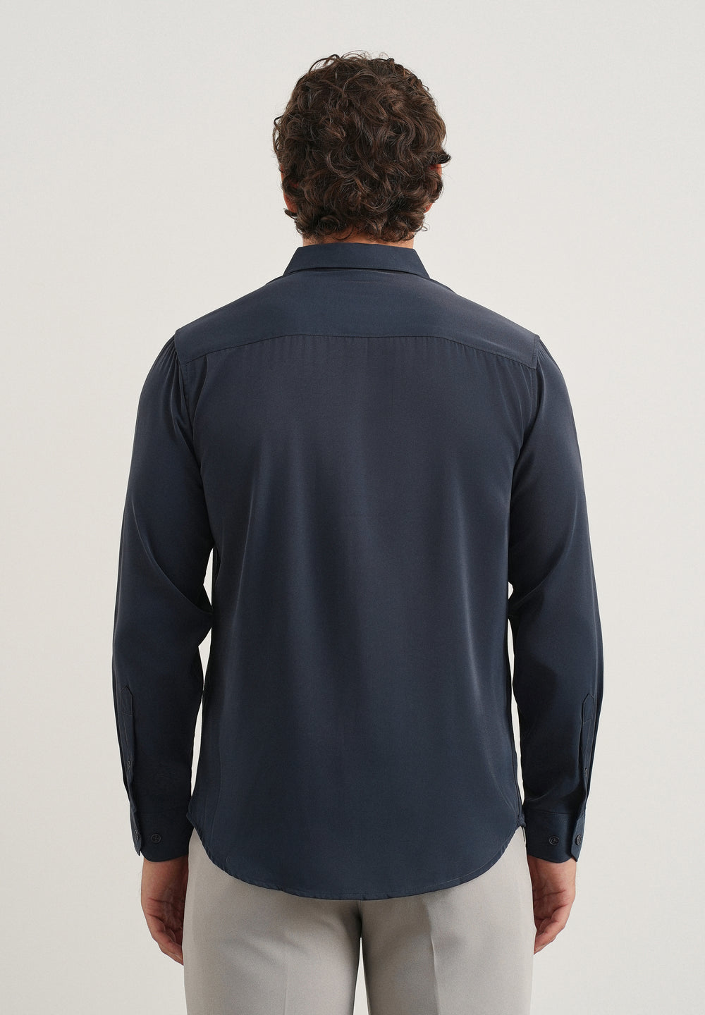Navy Blue Fluid Soft Shirt