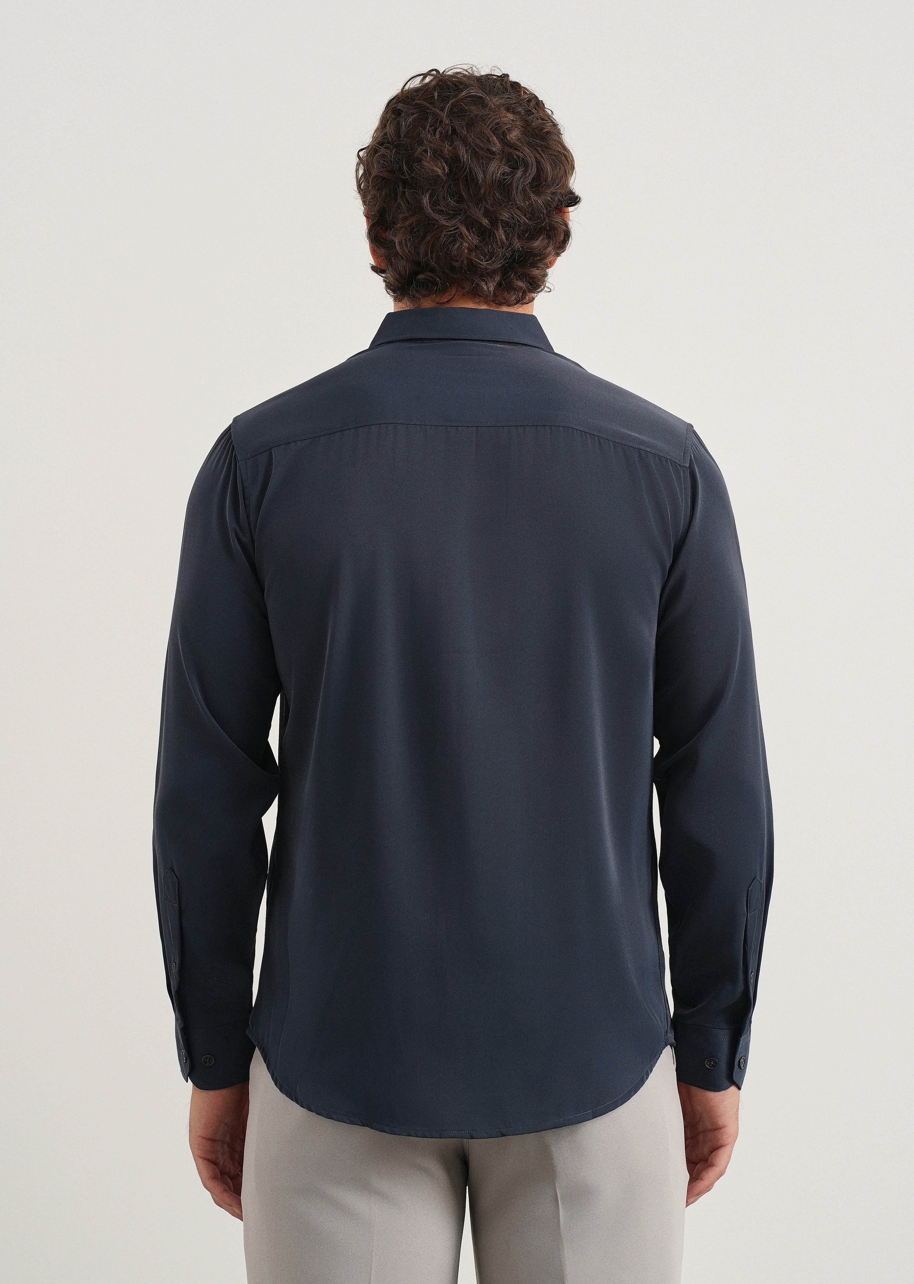 Navy Blue Fluid Soft Shirt