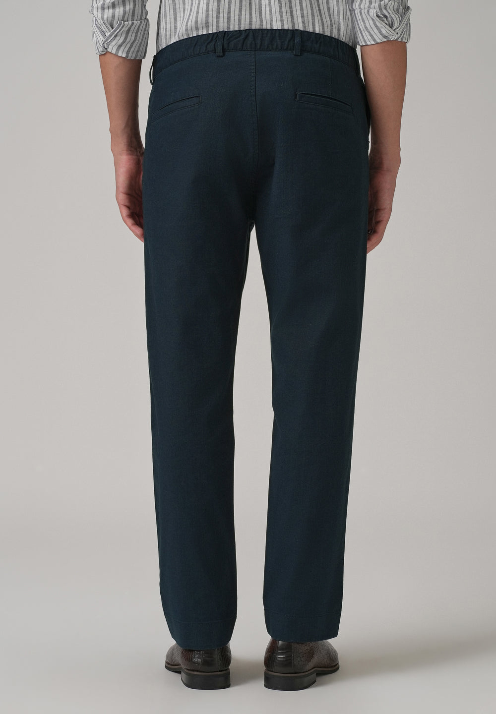 Navy Blue Cotton Trouser