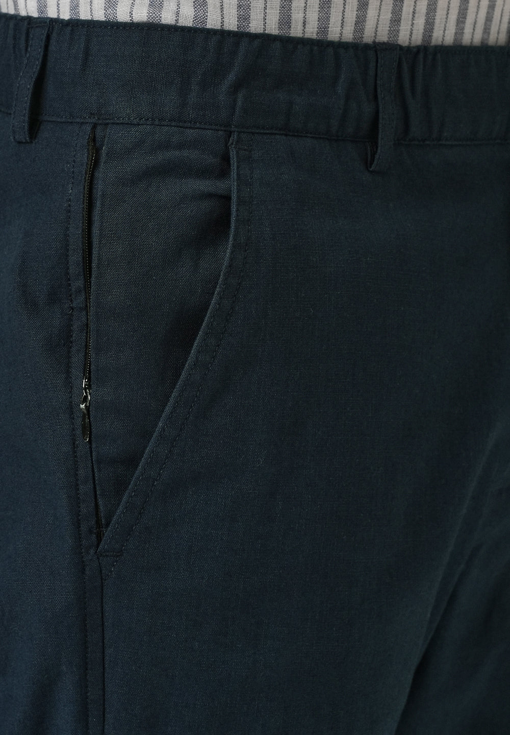 Navy Blue Cotton Trouser