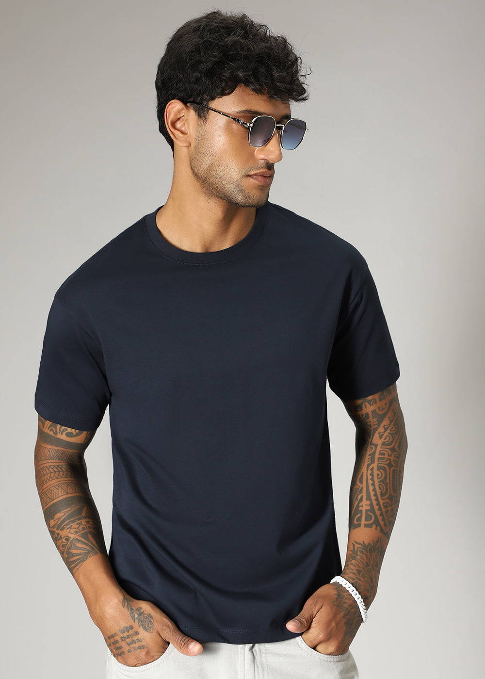 Navy Blue Regular Fit T-shirt