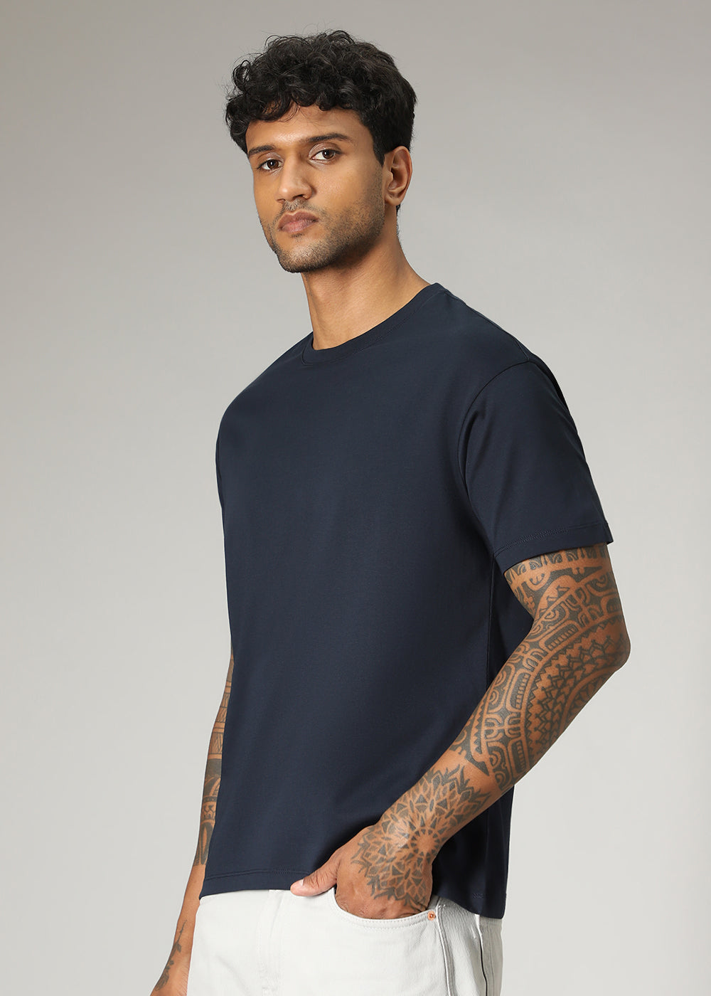 Navy Blue Regular Fit T-shirt