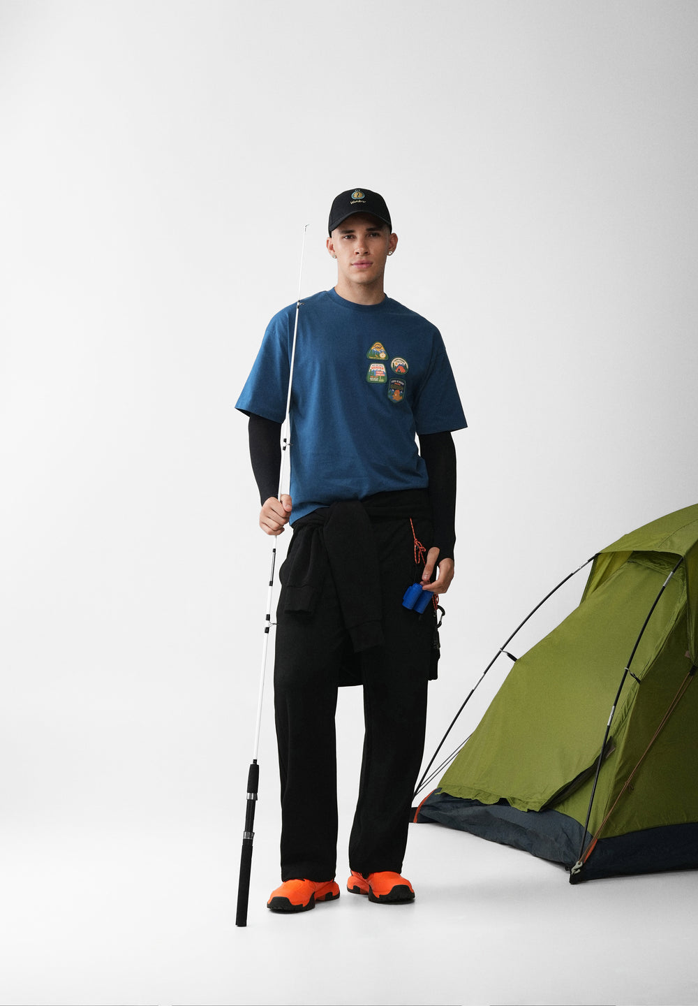 Navy Blue Wanderer Applique T-shirt