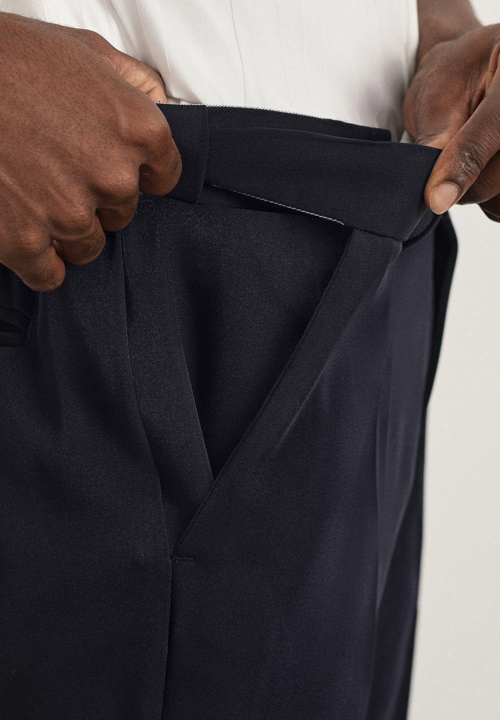Navy Flex Waist Slim Fit Trouser