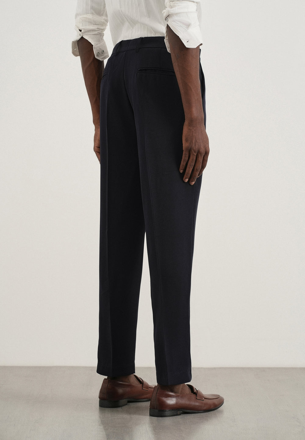 Navy Flex Waist Slim Fit Trouser