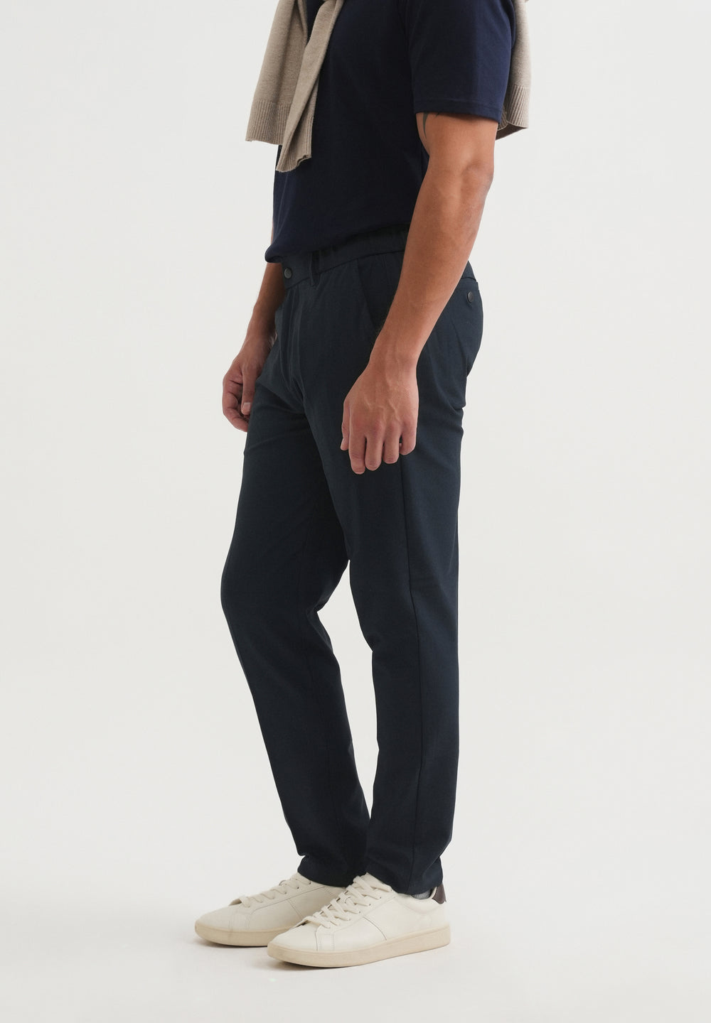 Navy Blue Semi-Elasticated Trouser