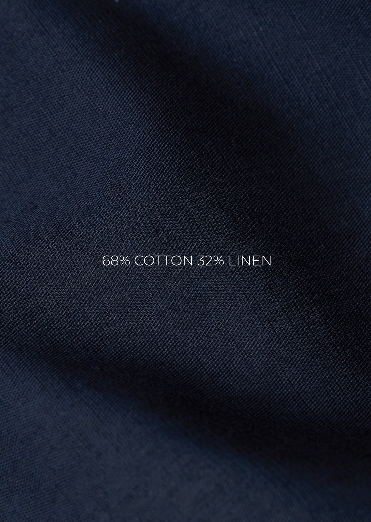 Navy Blue Floral Embroidery Linen Shirt