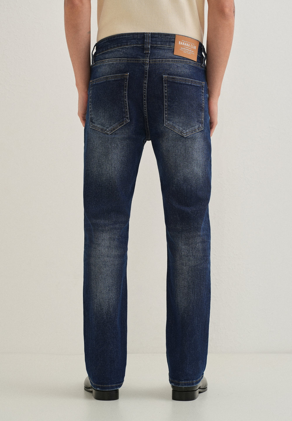 Navy Blue Straight Fit Denim