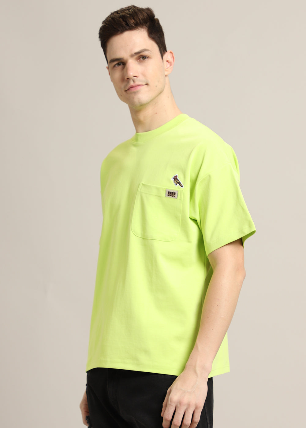 Neon Green Applique Oversized T-shirt