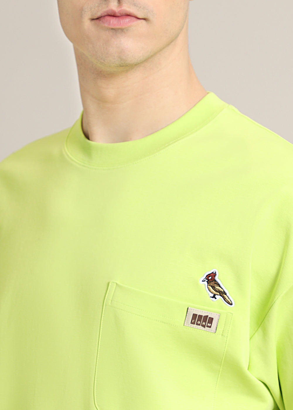 Neon Green Applique Oversized T-shirt