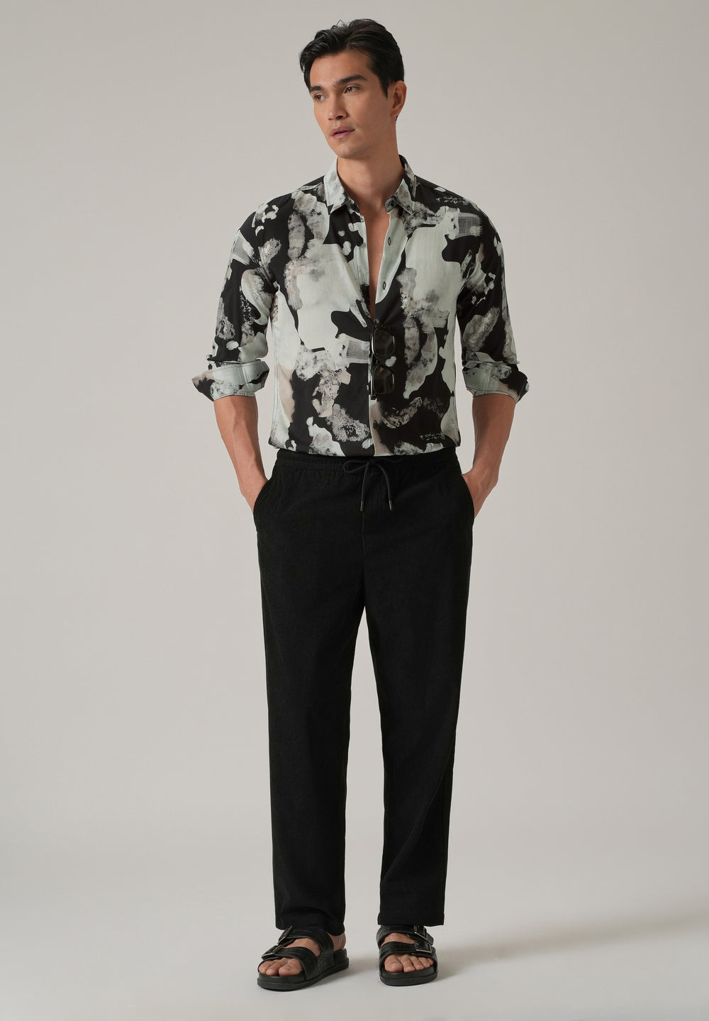 Black Neutral Print Shirt