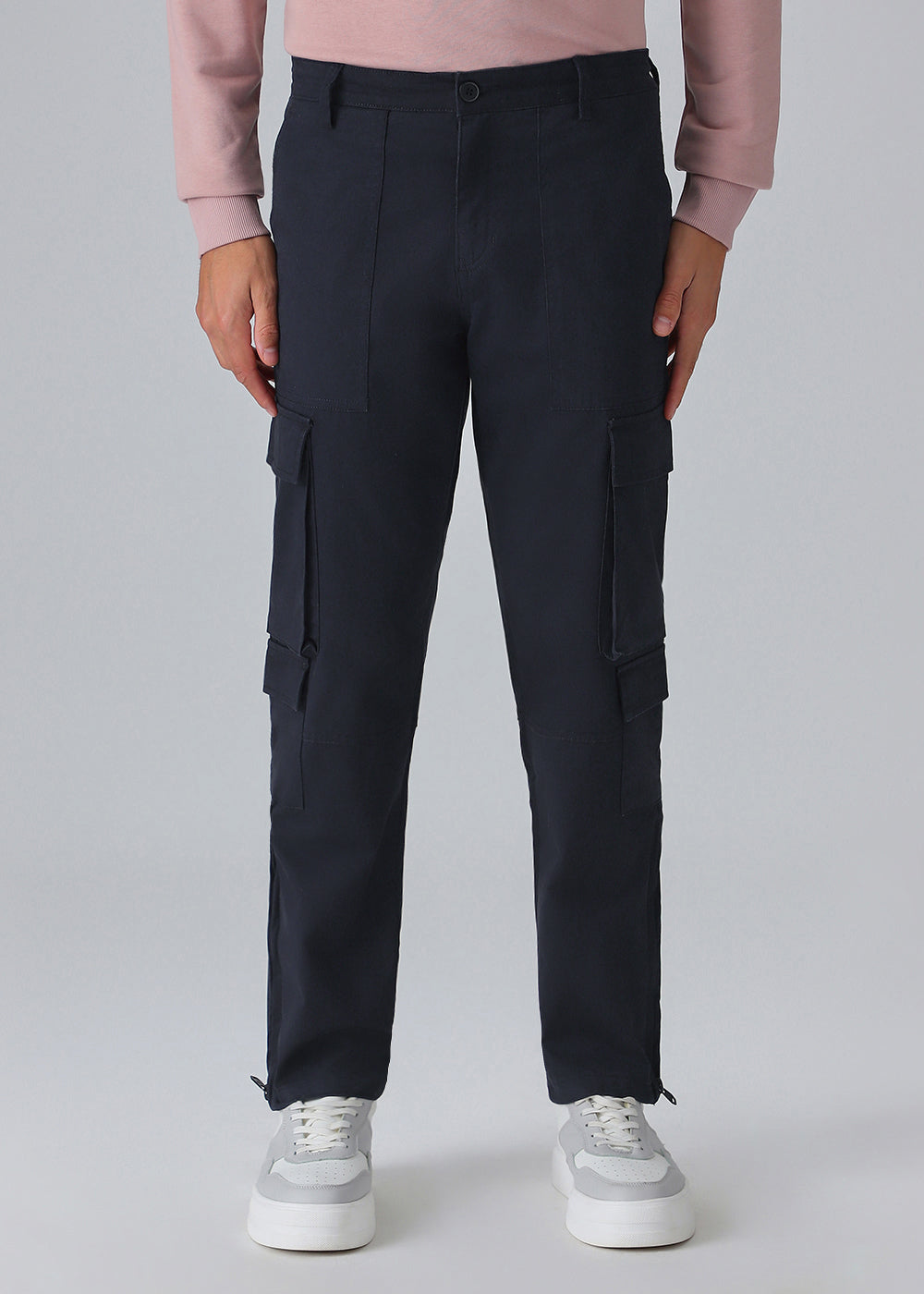 Sapphire Blue Zipper Cargo Pant