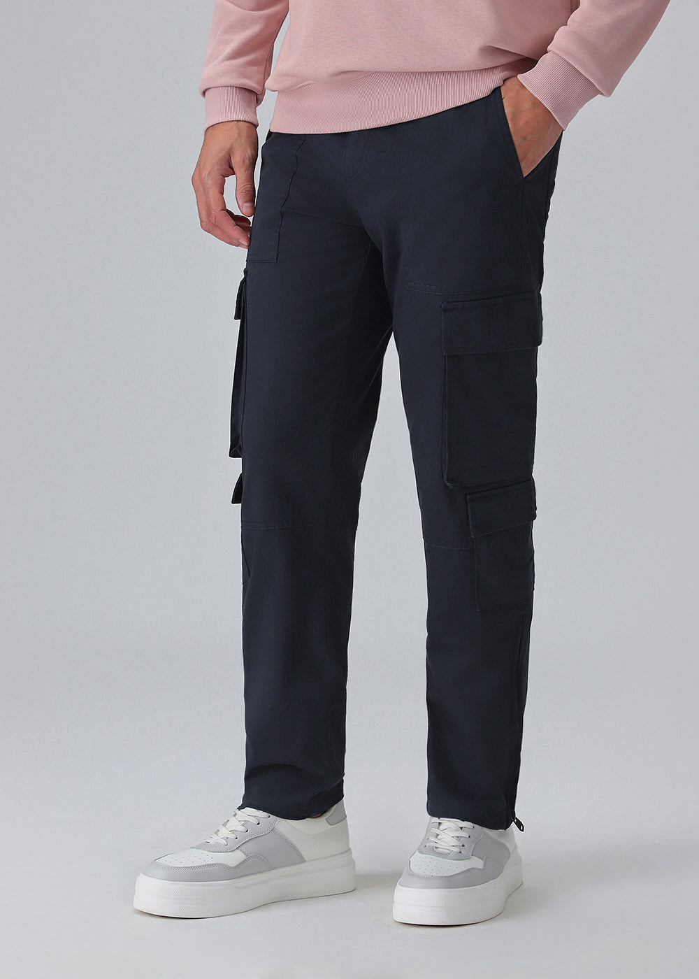 Sapphire Blue Zipper Cargo Pant