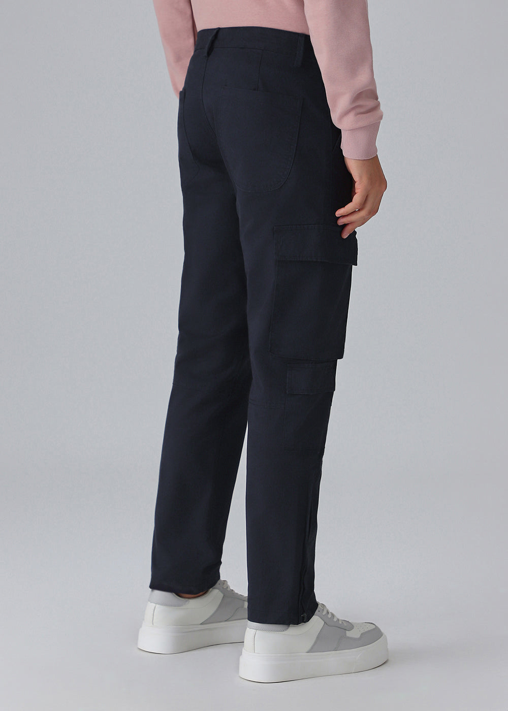 Sapphire Blue Zipper Cargo Pant