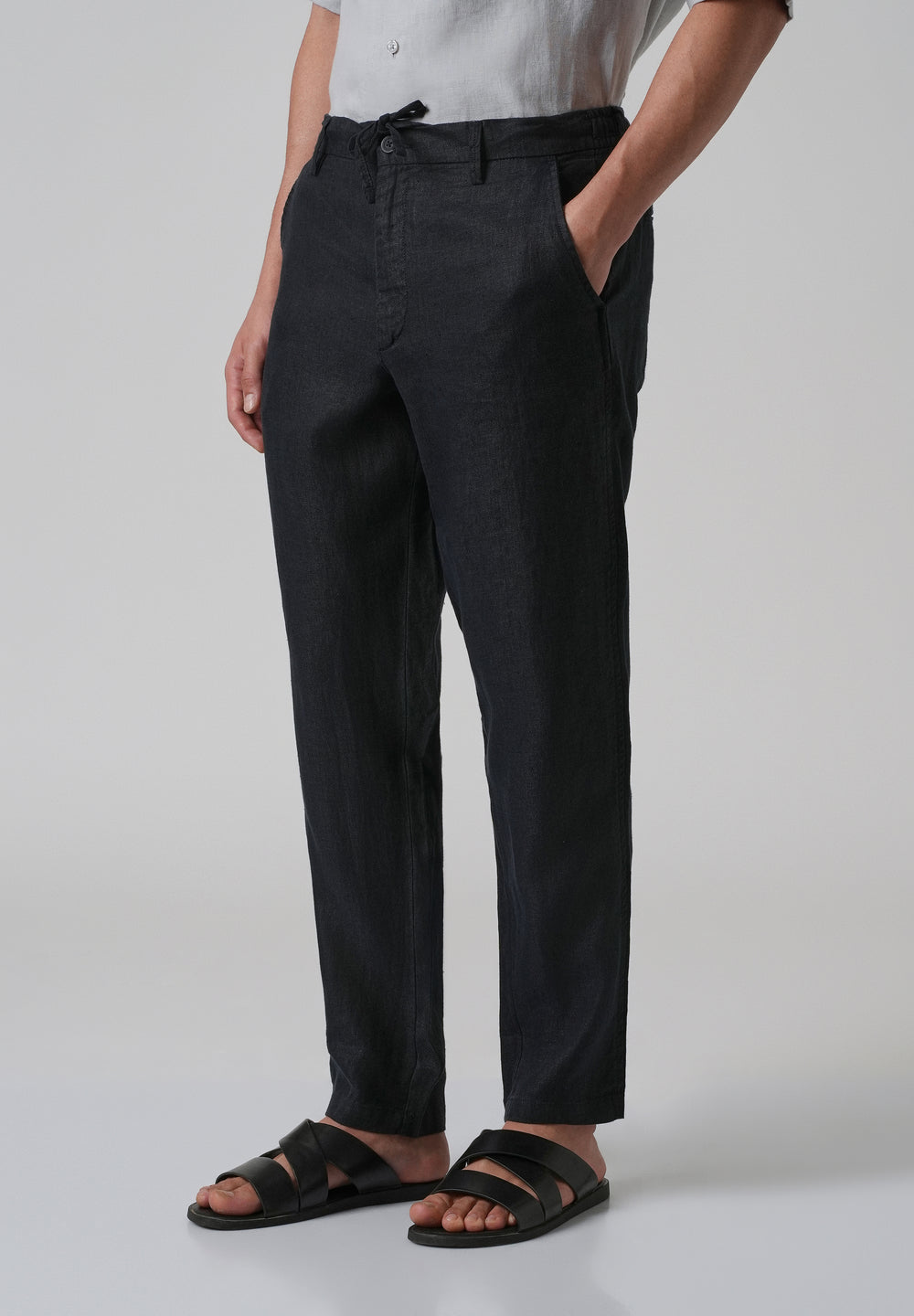 Night Blue Linen Pant