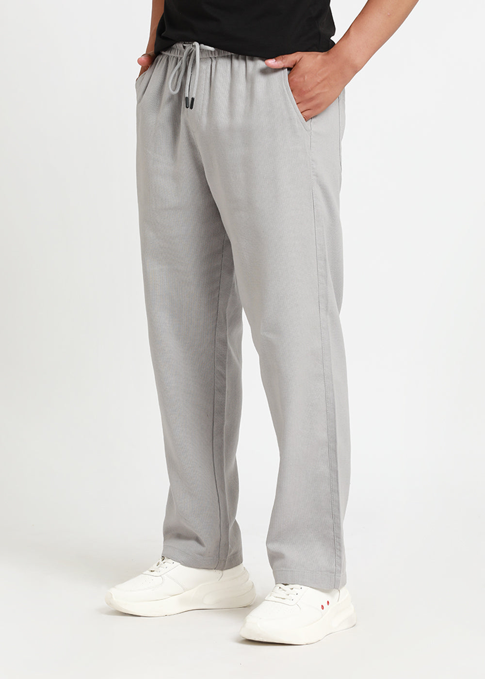 Nimbus Grey Textured Pants