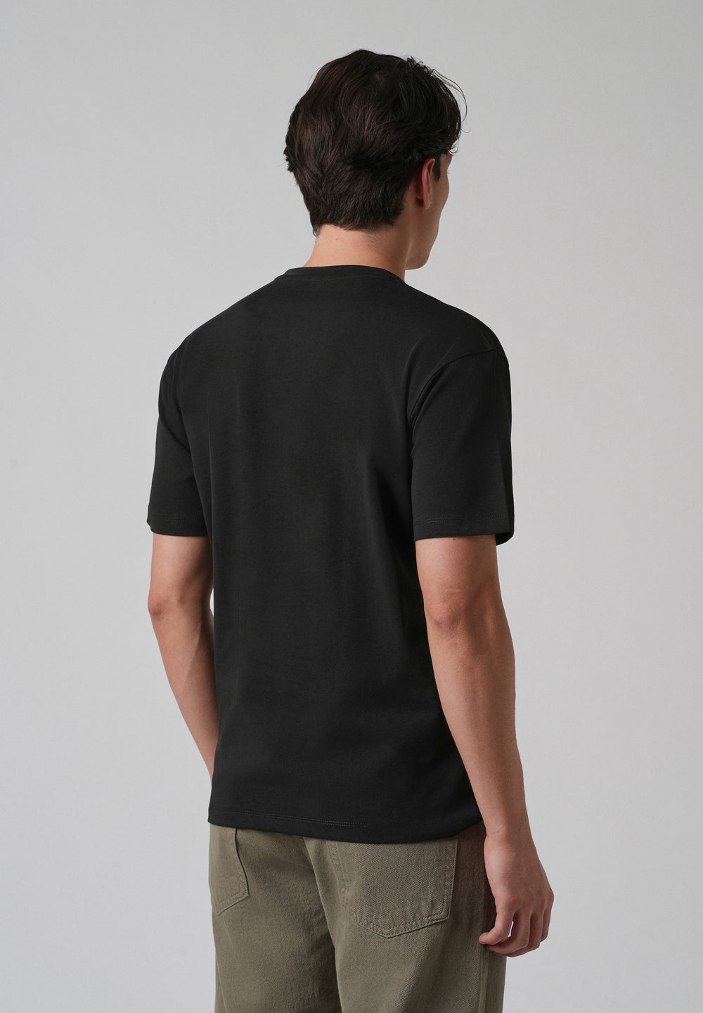 Noir Black Embossed Printed Slim Fit T-shirt