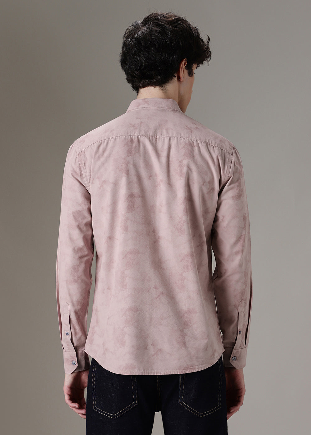 Nude Pink Printed Shirt