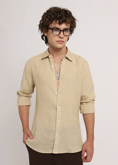 Oak Beige Linen Shirt