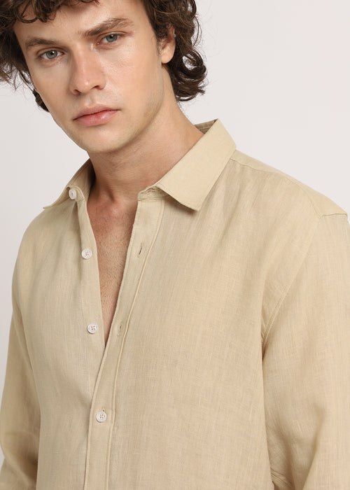 Oak Beige Linen Shirt