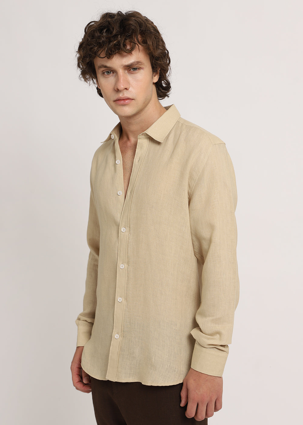 Oak Beige Linen Shirt
