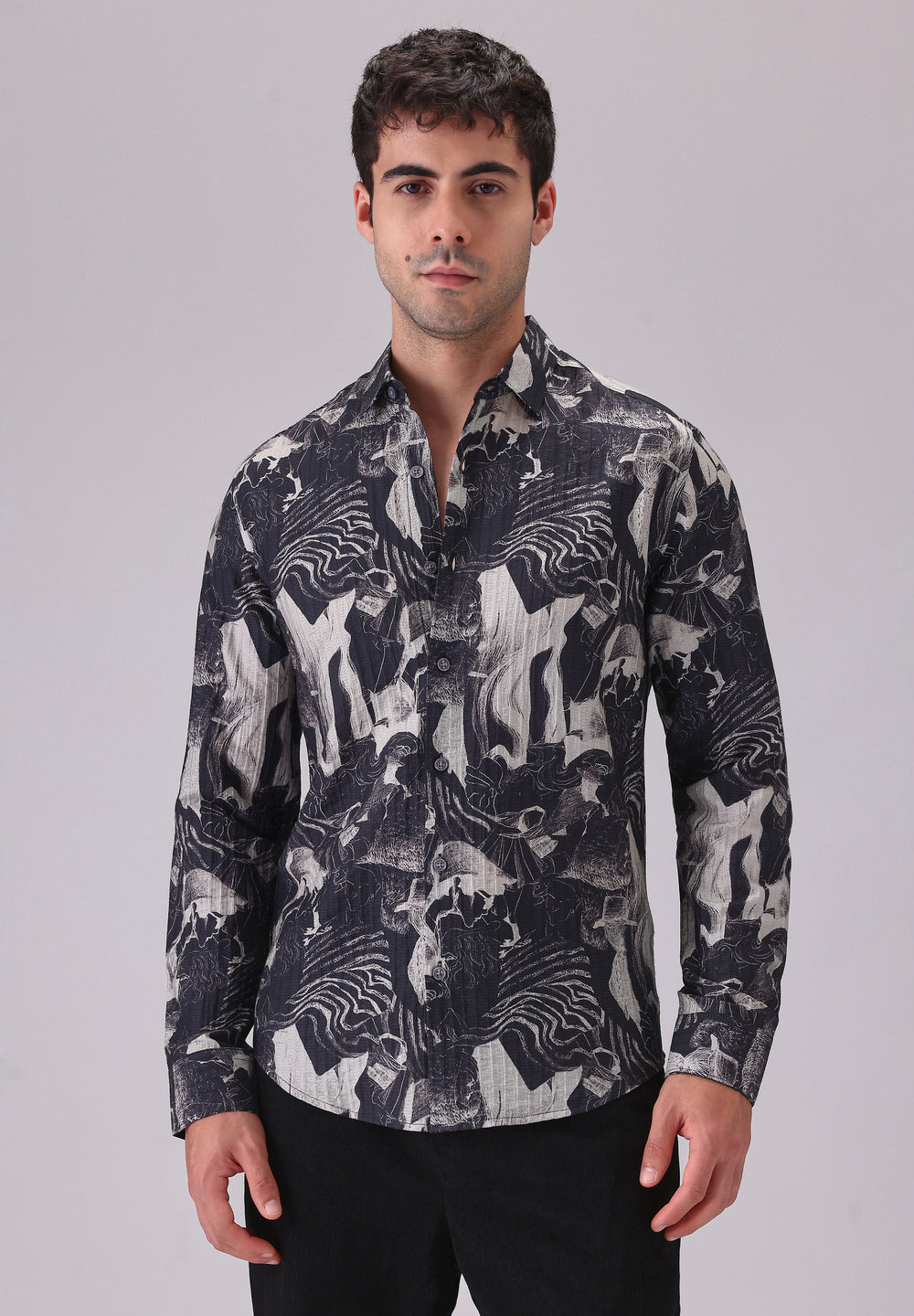 Ocean Drift Black Printed Shirt
