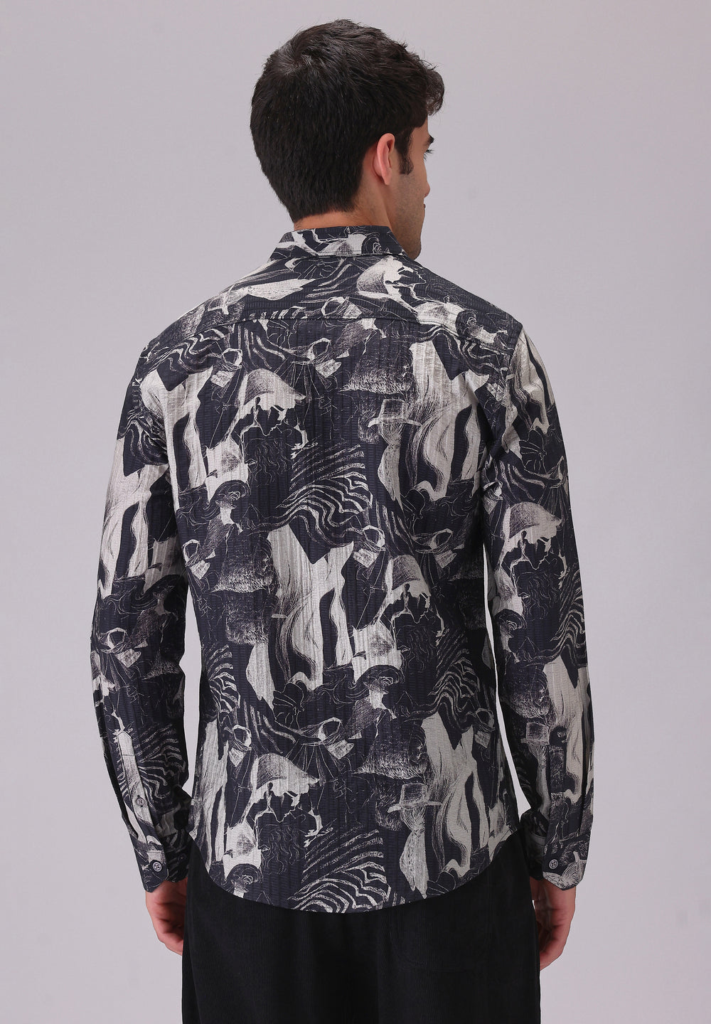 Ocean Drift Black Printed Shirt