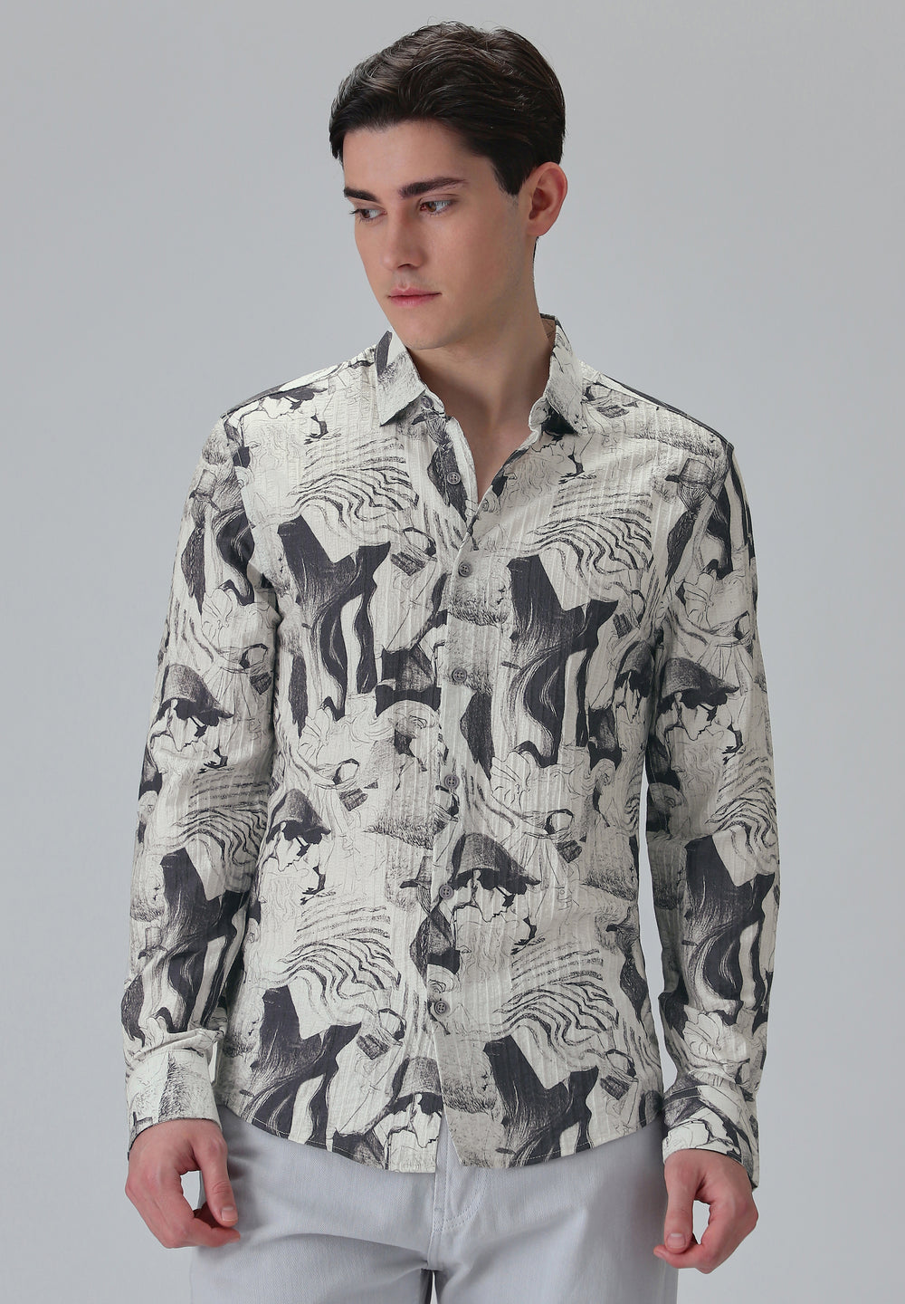 Ocean Drift White Printed Shirt