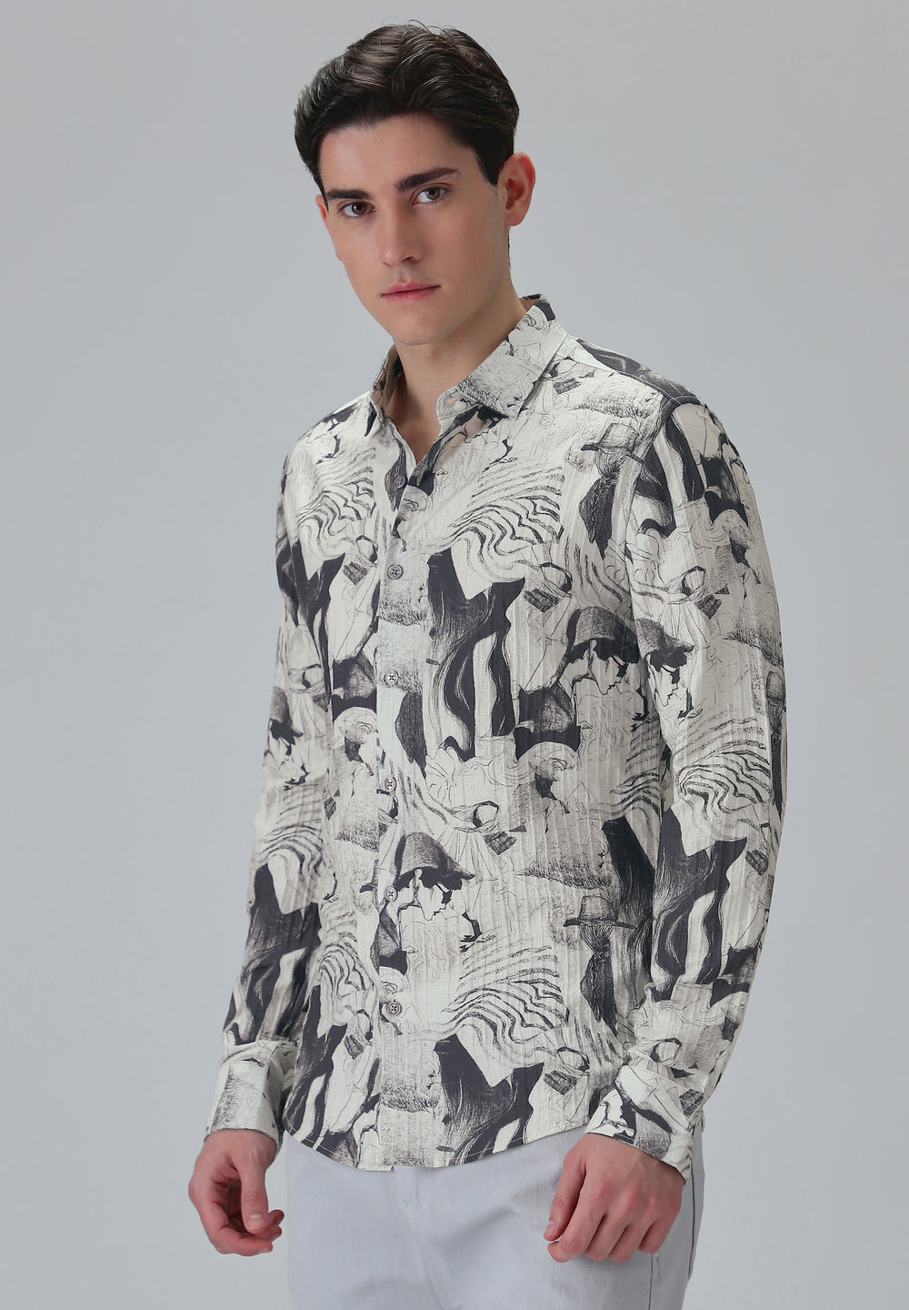Ocean Drift White Printed Shirt